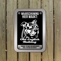 Old English Bulldog waakbord