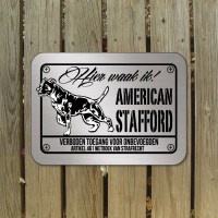 Amerikaanse stafford waakbord