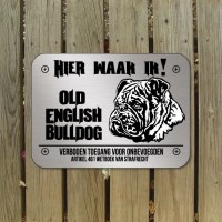 Old English Bulldog waakbord