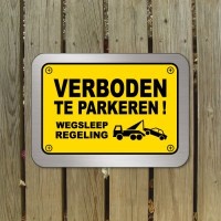 Verboden te parkeren bord